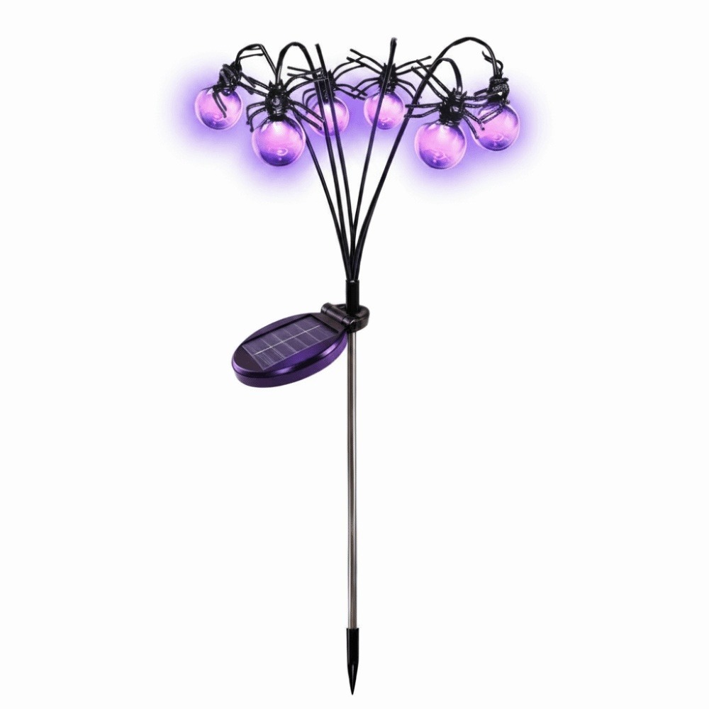 Outdoor Lighting Front Yard - Dekorasi Halloween Lampu Ungu Kerangka Berbentuk