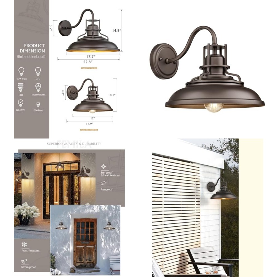 Outdoor Lighting Wall - Lampu Gudang Luar Ruangan, Perlengkapan Pencahayaan