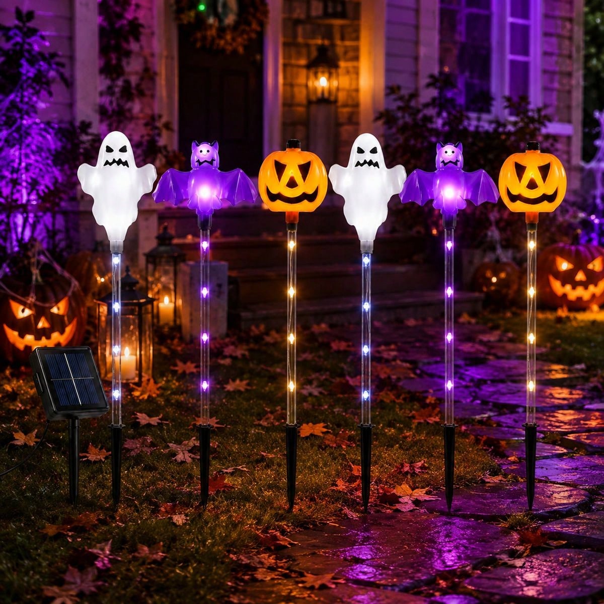 Outdoor Lighting Front Yard - 1 Set 6pcs Lampu Taman Tenaga