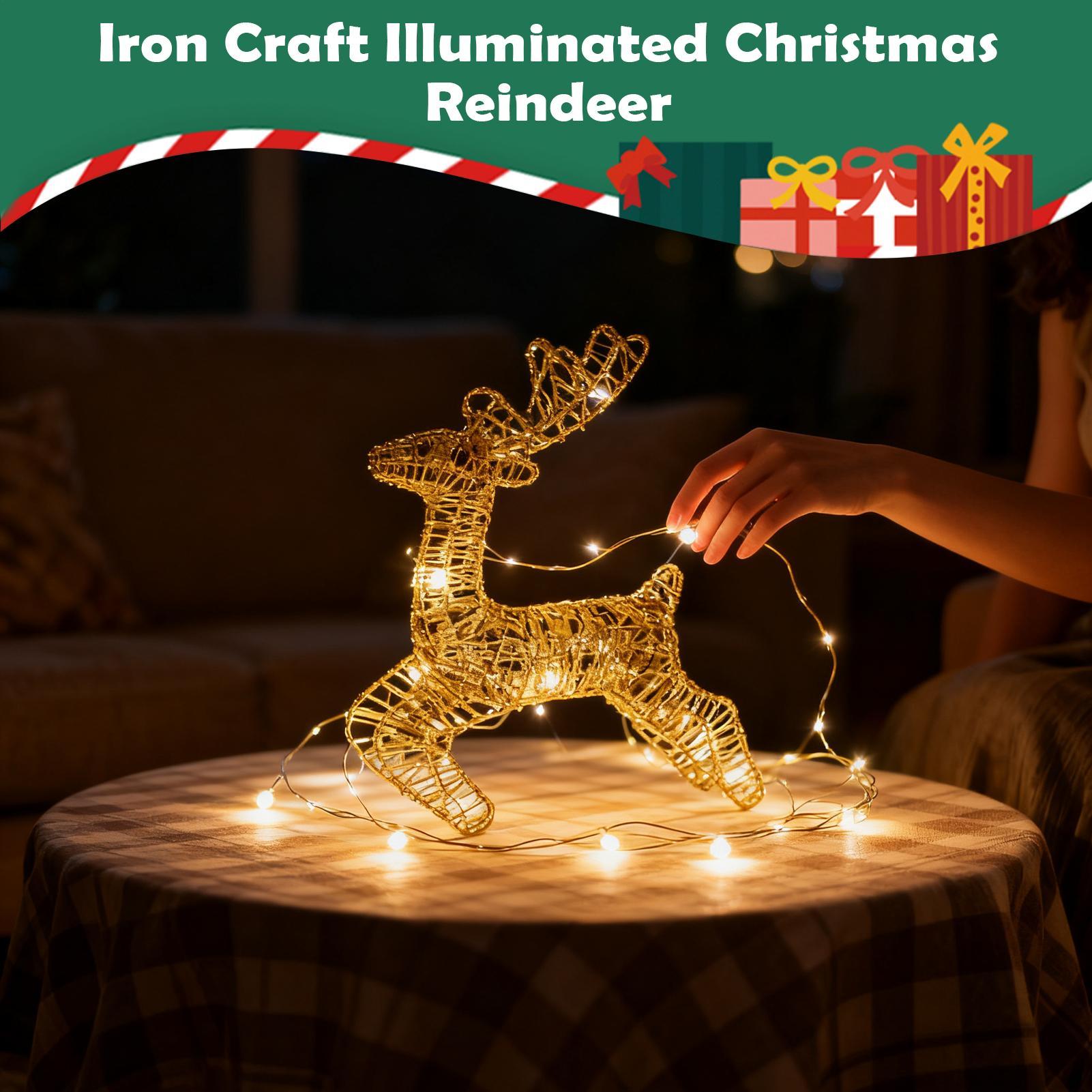 Outdoor Lighting Front Yard - Rusa Natal Berlampu Dekorasi Glitter Meriah