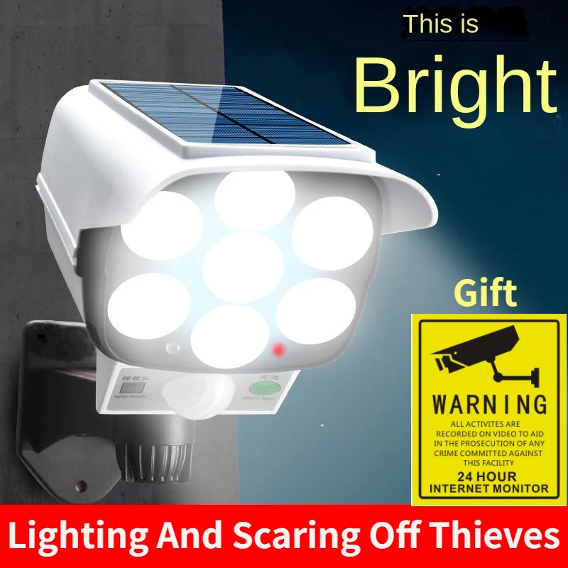 Outdoor Lighting Motion Sensor - Lampu LED 77 nirkabel luar ruangan,