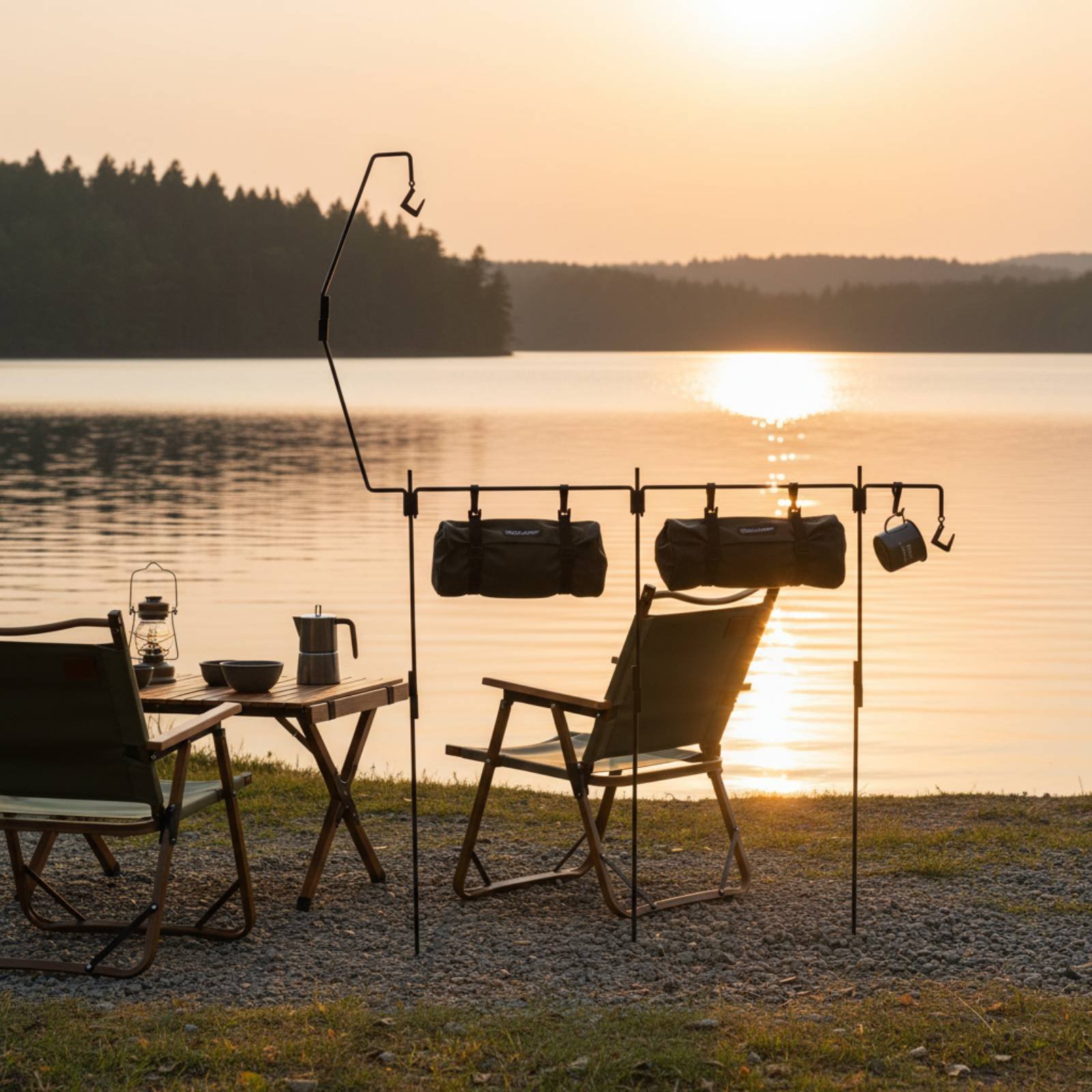 Hanging Outdoor Lighting - Tiang Lampu Camping Mudah Dirakit, Tiang