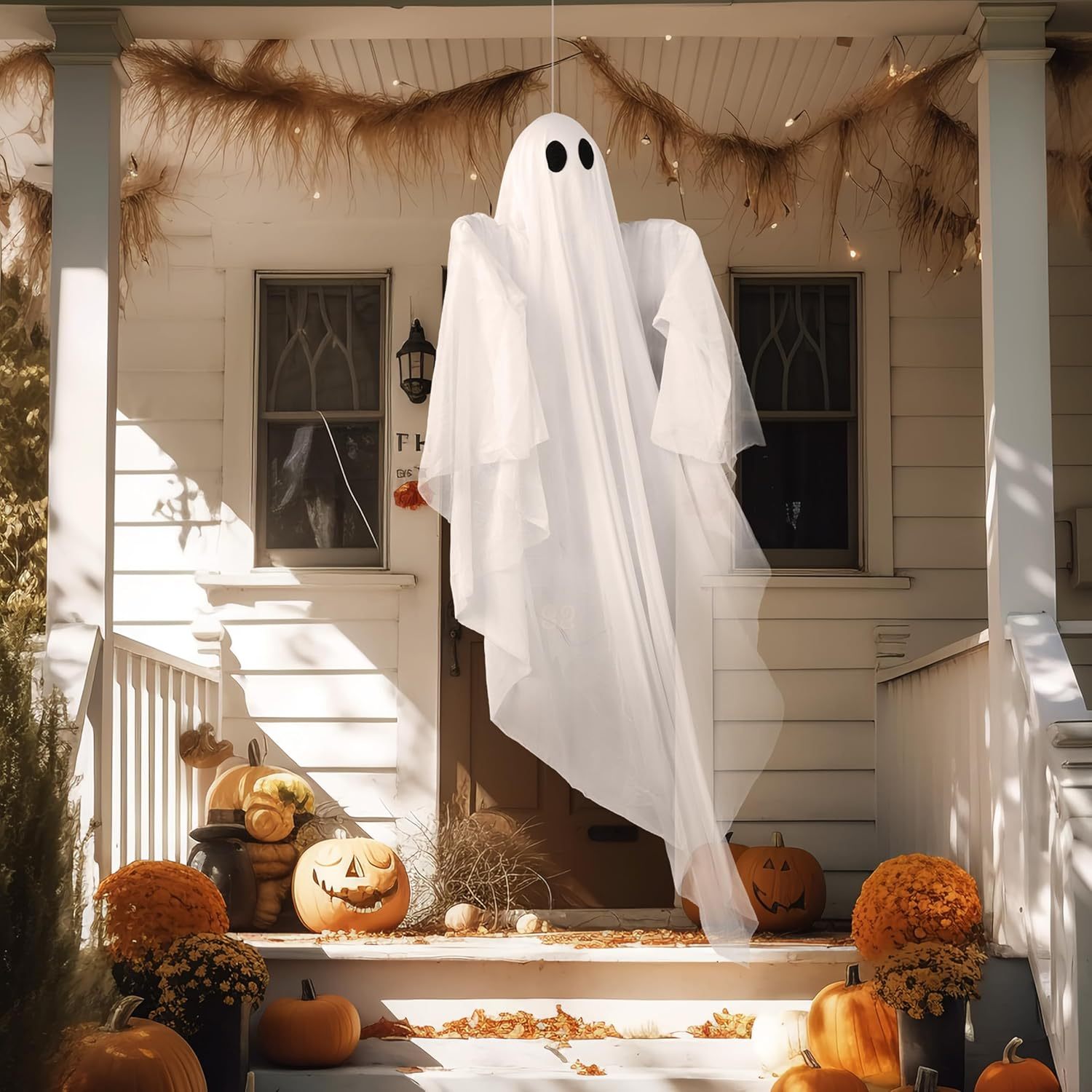 Outdoor Lighting Front Yard - Lampu Hantu Gantung Halloween dengan Lampu