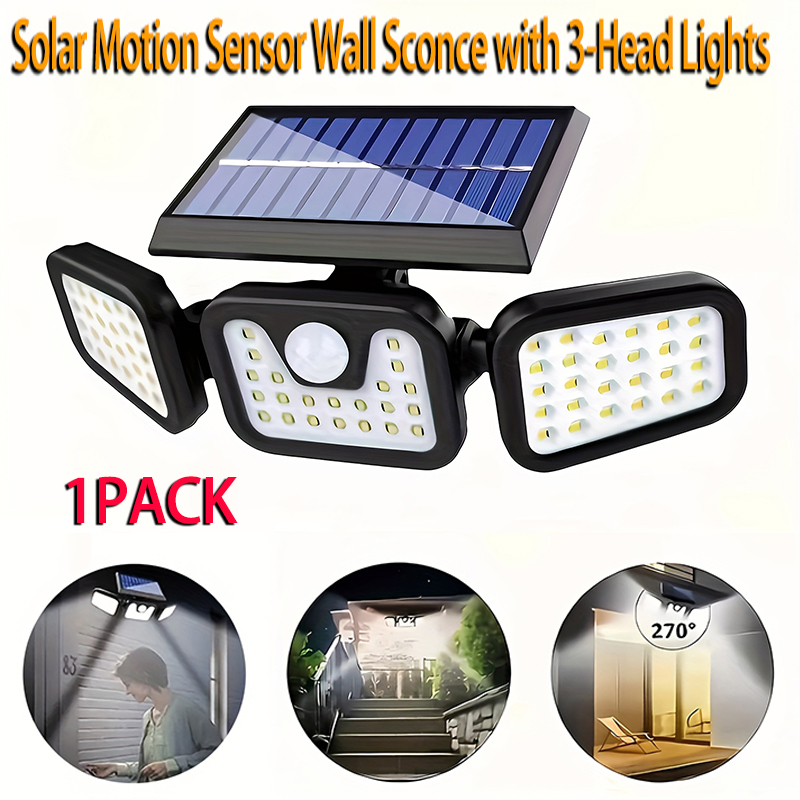 Outdoor Lighting Front Yard - Lampu Tenaga Surya 74LED 3 Kepala