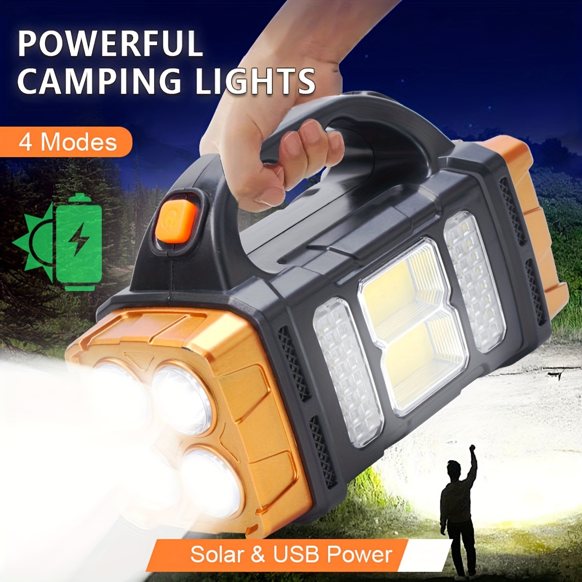 Zinc Outdoor Lighting - Senter LED Tenaga Surya Daya Tinggi