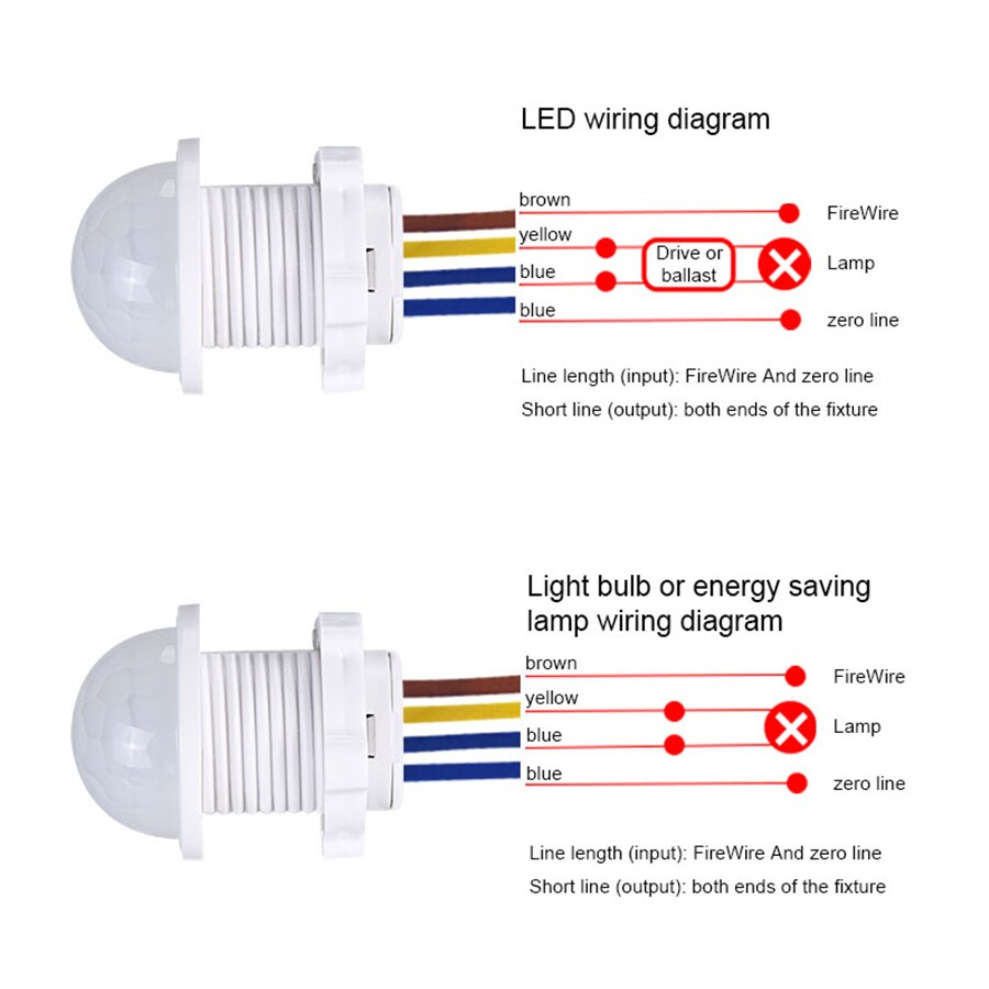 Outdoor Lighting Motion Sensor - Detektor Sensor Gerak PIR Sakelar Pintar