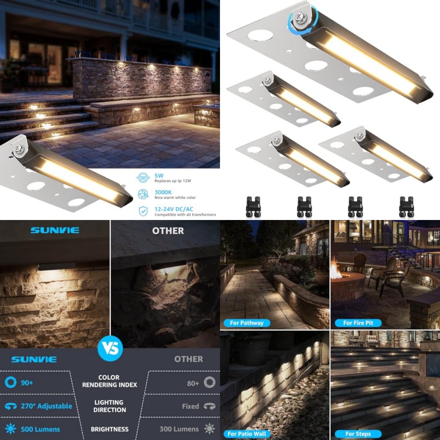 Outdoor Lighting For Steps - Lampu Hardscape 7 Inci 5W LED