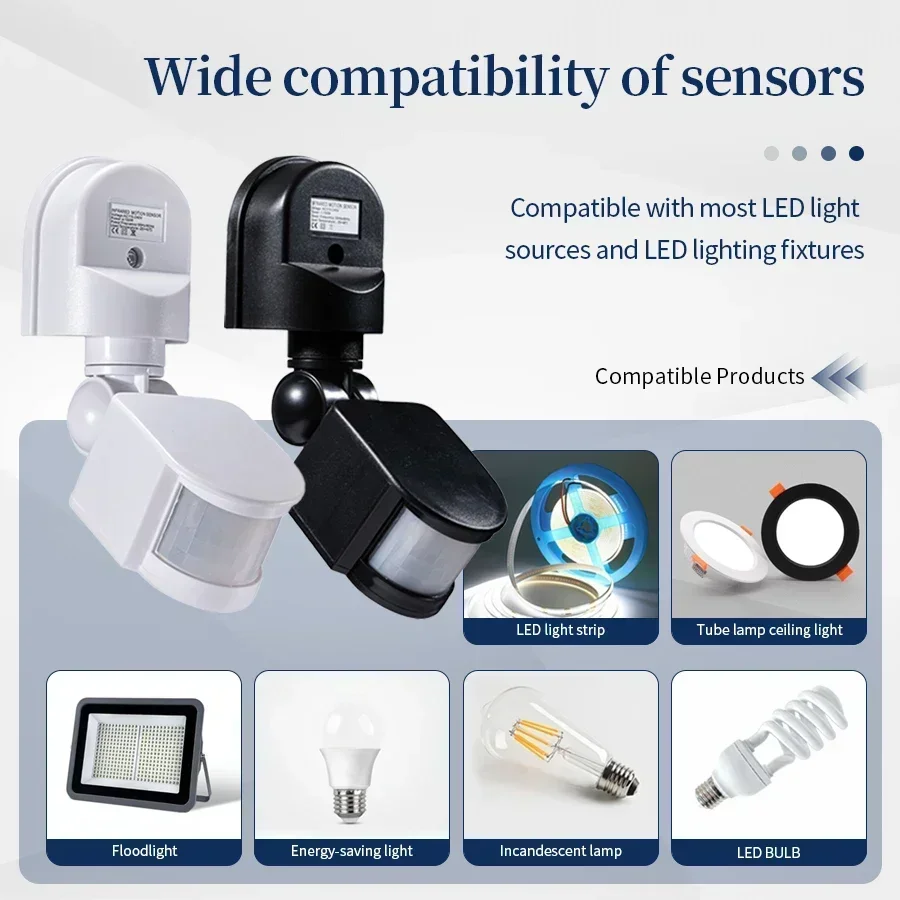 Motion Sensor Outdoor - 100-240V 12V PIR Sensor Gerak Otomatis