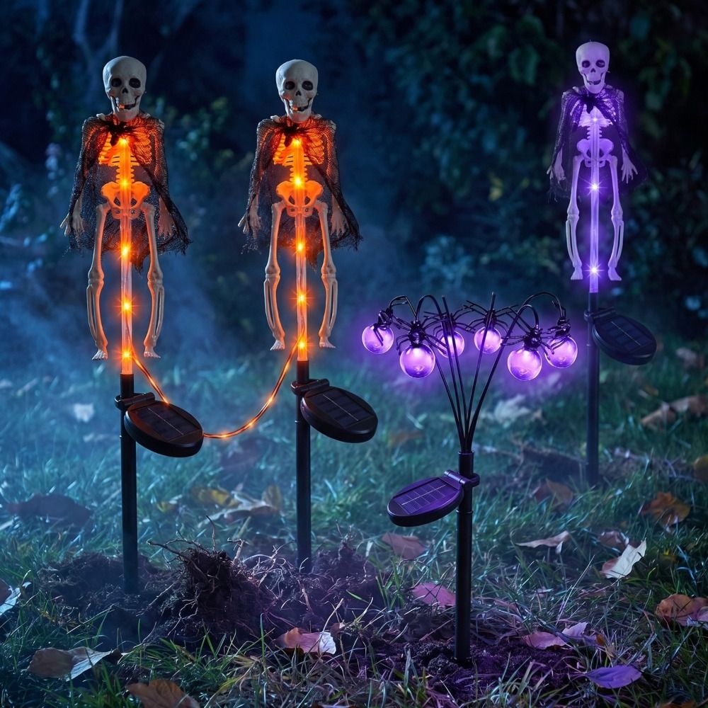 Outdoor Lighting Front Yard - Lampu Ungu Hantu Dekorasi Halloween Lampu