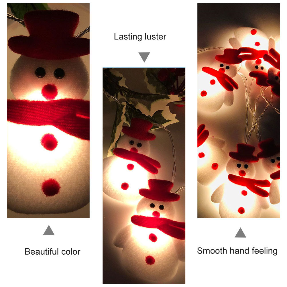 String Light Bistro - 1Pcs 10 Lampu String LED Snowman