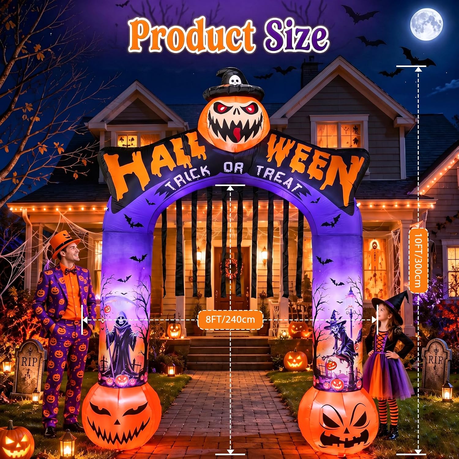 Gapura Tiup Halloween 10 Kaki  - Outdoor Lighting Front Yard ulasan dan harga