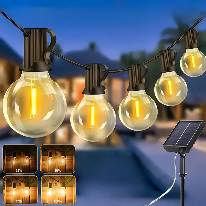 Lampu String LED Solar Globe G - String Light Bistro ulasan dan harga