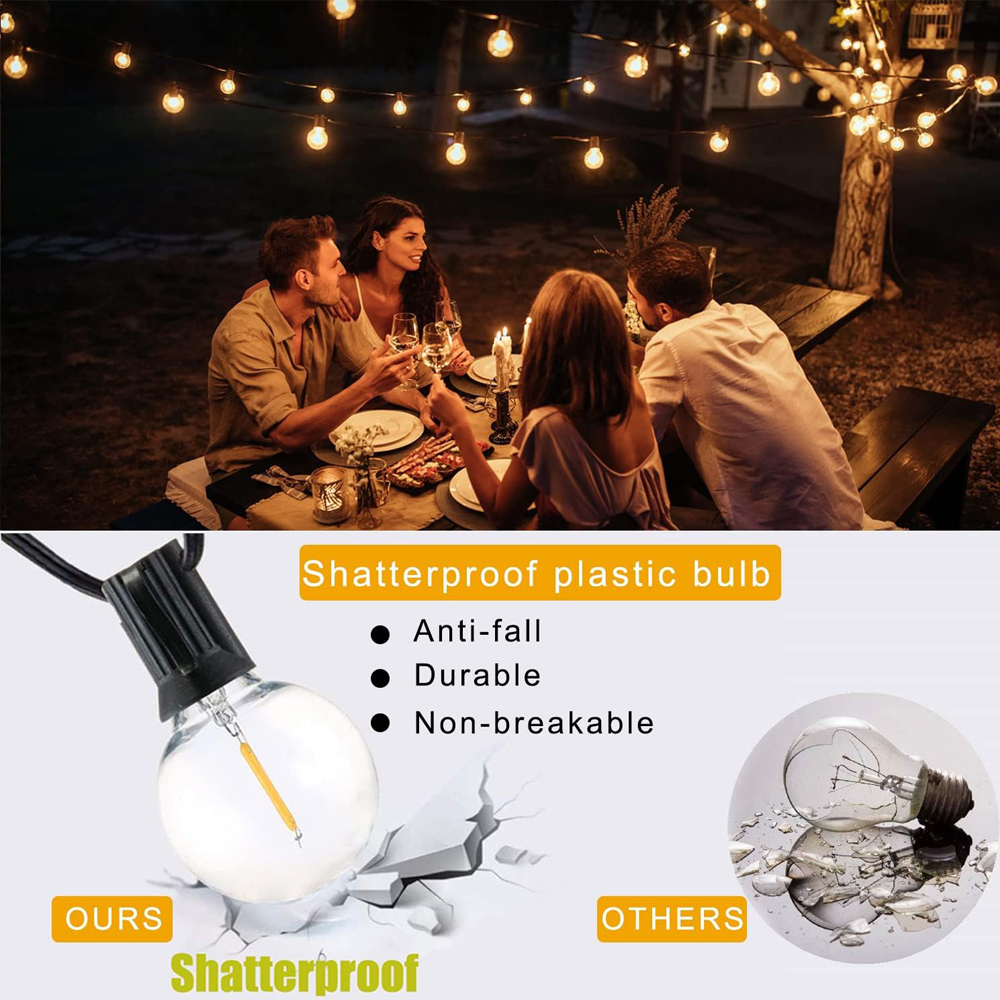 Lampu String G40 Outdoor 25 Bo - String Light Bistro ulasan dan harga