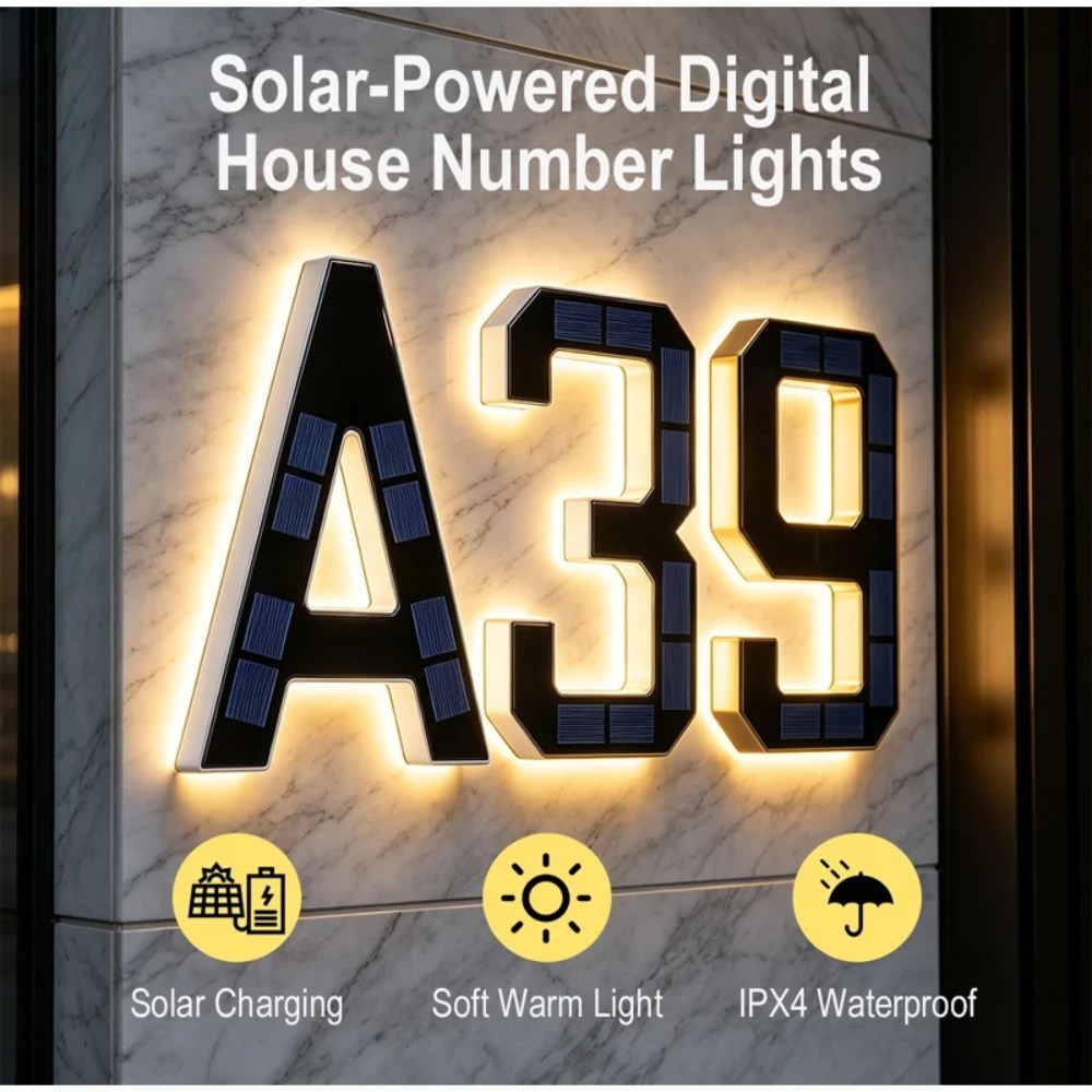 Papan Nomor Rumah LED Tenaga S - Outdoor Lighting Front Yard ulasan dan harga