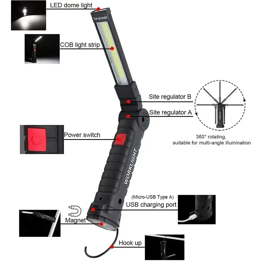 Lampu Kerja Magnetik Isi Ulang - Outdoor Lighting Lanterns ulasan dan harga