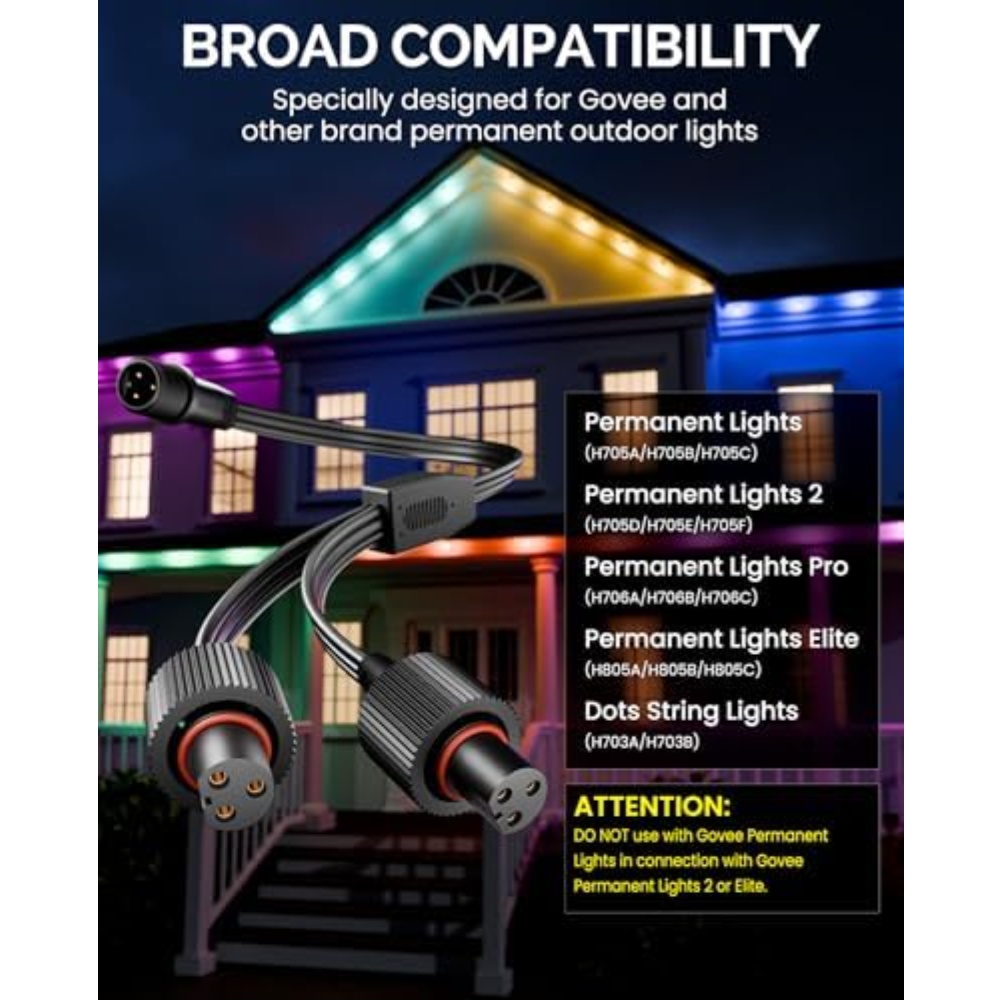 Kabel Pemisah Daya Berbentuk Y - Outdoor Lighting Extension Cord ulasan dan harga