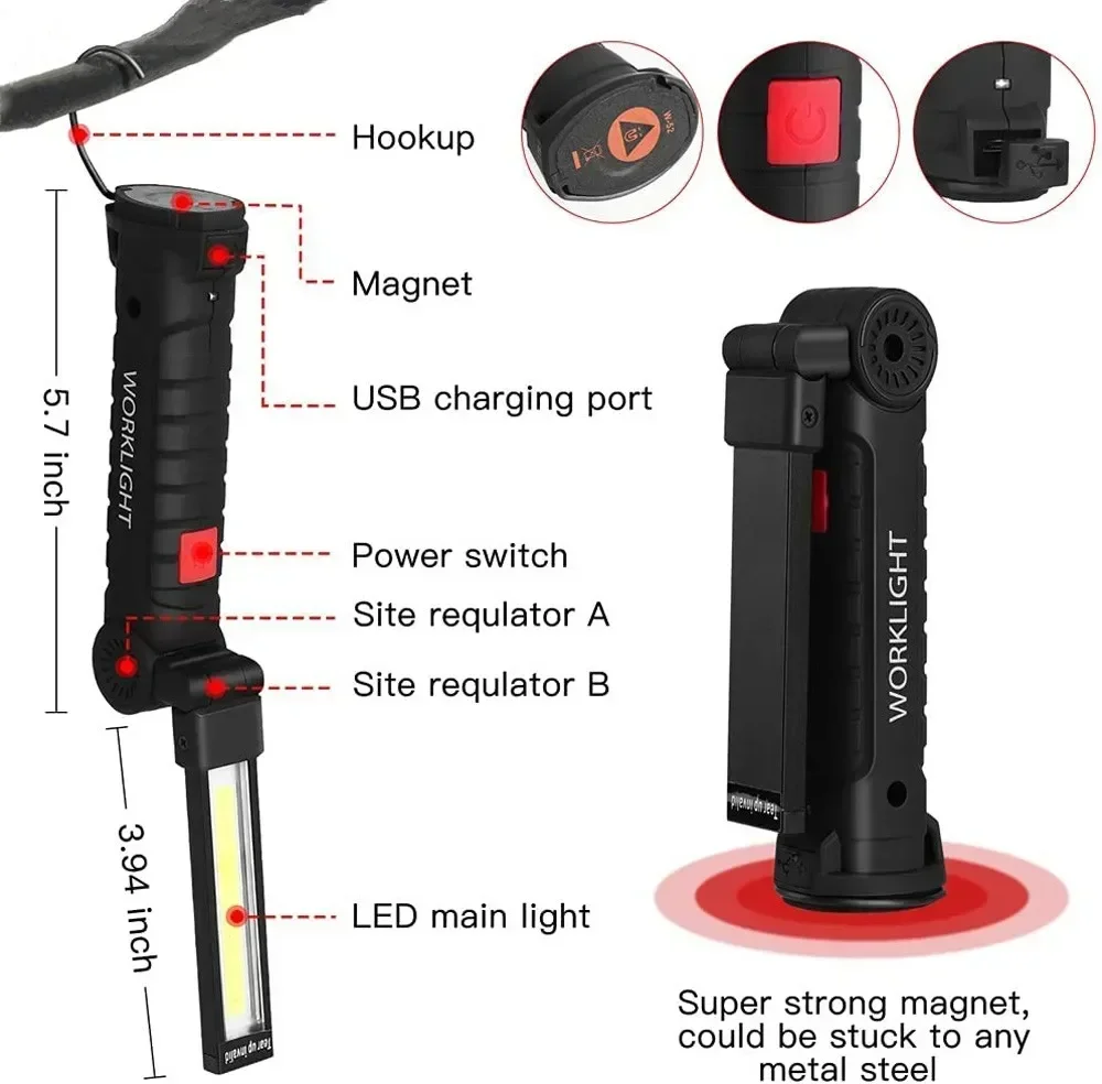 Lampu Inspeksi Senter LED COB  - Zinc Outdoor Lighting ulasan dan harga