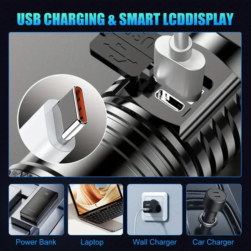 Senter LED Taktis 2000LM USB I - Outdoor Lighting Diy ulasan dan harga